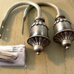 Beautiful drapery/curtain tie back, chrome finish